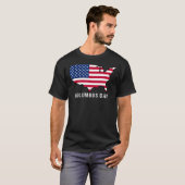 Columbus Day Discovery of America Usa Map T-shirt (Voorkant volledig)