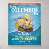 Columbus Day Flyer Poster (Voorkant)