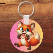 Columbus Day Fox Sleutelhanger (Voorkant)