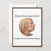 Columbus Day Getting Ahead Grappige grap Briefkaart (Voorkant / Achterkant)