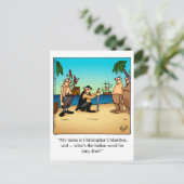 Columbus Day Humor Briefkaart (Staand voorkant)