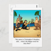 Columbus Day Humor Briefkaart (Voorkant / Achterkant)