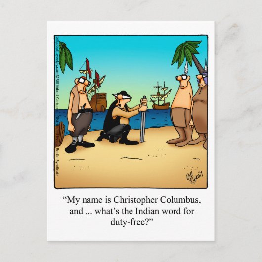 Columbus Day Humor Briefkaart (Voorkant)
