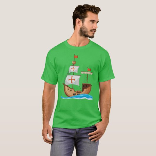 Columbus Day mannen T-shirt (Voorkant volledig)