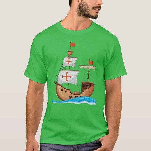 Columbus Day mannen T-shirt (Voorkant)