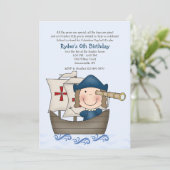 Columbus Day Party uitnodiging (Staand voorkant)