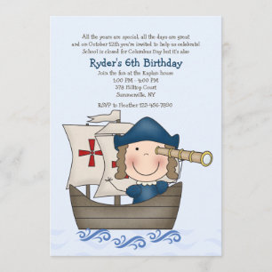 Columbus Day Party uitnodiging