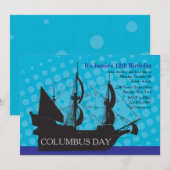 Columbus Day Party uitnodiging (Voorkant / Achterkant)