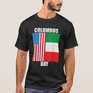Columbus Day Patriottische Amerikaanse Vlag Amerik T-shirt