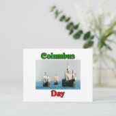 Columbus Day schepen Briefkaart (Staand voorkant)