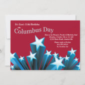 Columbus Day Stars Uitnodiging (Voorkant)
