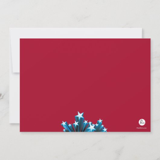 Columbus Day Stars Uitnodiging (Achterkant)