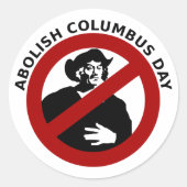 Columbus Day Sticker afschaffen (Voorkant)