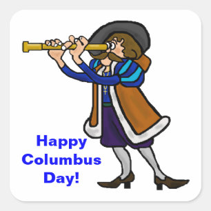 Columbus Day Stickers of naamlabels