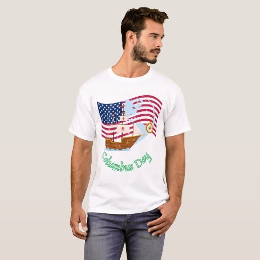 Columbus Day T-shirt (Voorkant volledig)