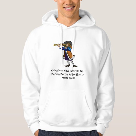 Columbus Day T-shirt "Wiskunde Foutje" (Voorkant)