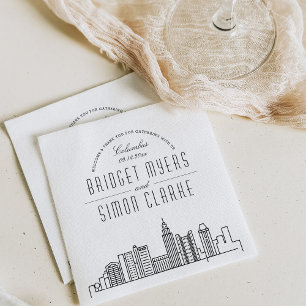 Columbus Deco Skyline Weddenschap Napkins Servet