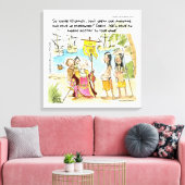 Columbus Emigreert Naar Amerika Grappig Canvas Afdruk (Insitu (Woonkamer))