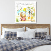 Columbus Emigreert Naar Amerika Grappig Canvas Afdruk (Insitu (Slaapkamer))