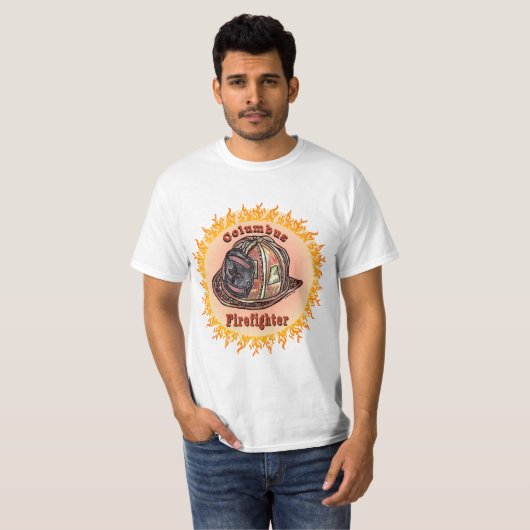 Columbus Firefighter t shirt (Voorkant volledig)