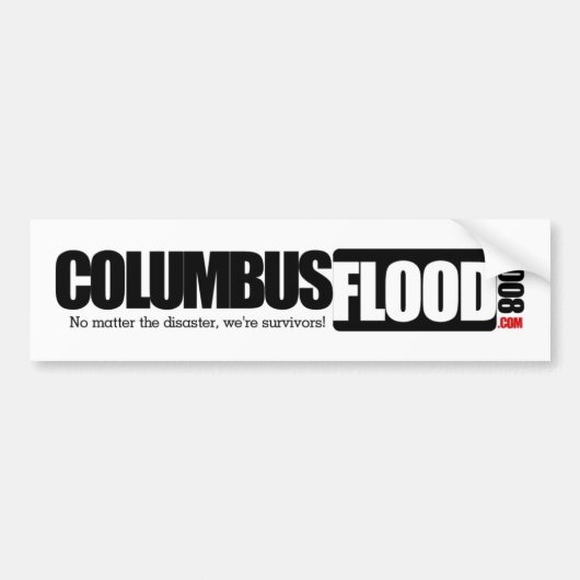 Columbus Flood Bumpersticker (Voorkant)