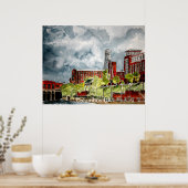 columbus ga georgia riverwalk river walk art, C.. Poster (Keuken)