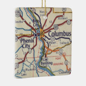 Columbus GA map Keramisch Ornament (Rechts)