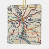Columbus GA map Keramisch Ornament (Links)