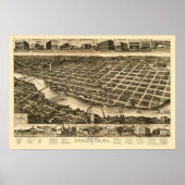 Columbus, GA Panorama - 1886 Poster (Voorkant)