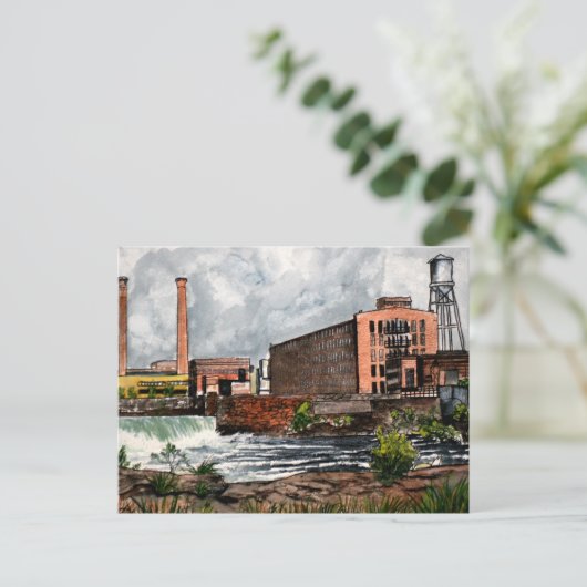 Columbus GA Phenix City AL landschapsgeschenk Briefkaart (Staand voorkant)