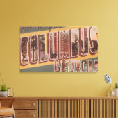 Columbus, Georgia - grote letterscènes 2 Canvas Afdruk (Insitu (Woonkamer))