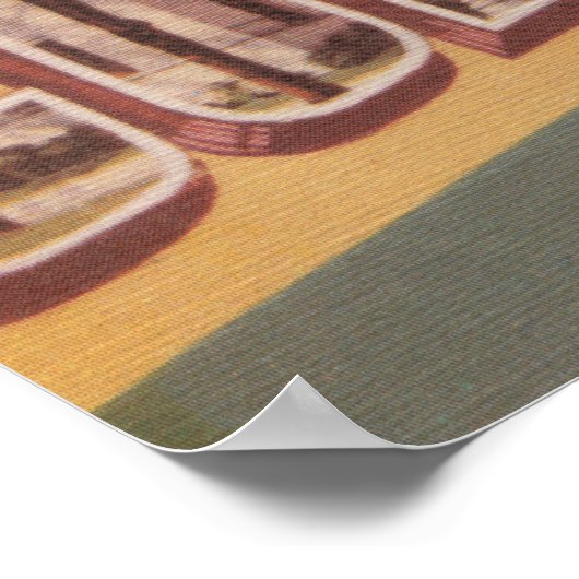 Columbus, Georgia - grote letterscènes 2 Poster (Hoek)