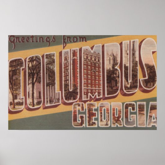 Columbus, Georgia - grote letterscènes 2 Poster (Voorkant)