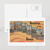 Columbus, Georgia - grote letterscènes Briefkaart (Voorkant / Achterkant)