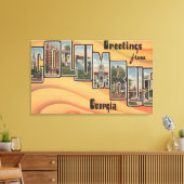 Columbus, Georgia - grote letterscènes Canvas Afdruk (Insitu (Woonkamer))