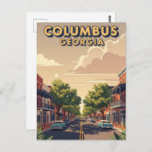Columbus Georgia Reizen Briefkaart (Voorkant / Achterkant)