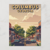 Columbus Georgia Reizen Briefkaart (Voorkant)