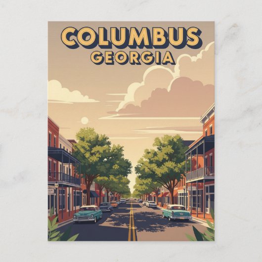 Columbus Georgia Reizen Briefkaart (Voorkant)