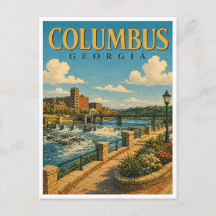 Columbus Georgia RiverWalk GeoSaga Briefkaart