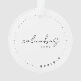 Columbus Georgia Travel United States Simple Ornament