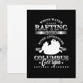 Columbus Georgia White Water River Rafting 2020 Pa Kaart (Voorkant / Achterkant)