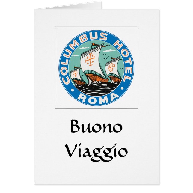 Columbus Hotel Roma Baggage Label (Voorkant)