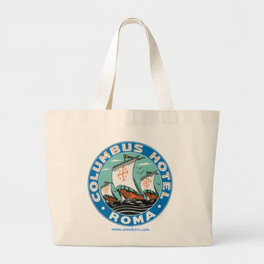 Columbus Hotel, Roma Grote Tote Bag (Voorkant)