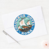 Columbus Hotel Roma Ronde Sticker (Envelop)