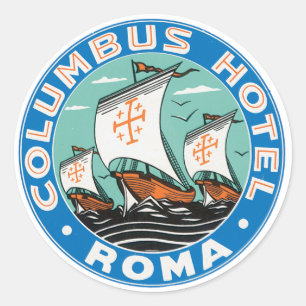 Columbus Hotel Roma Ronde Sticker