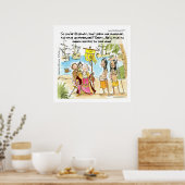 Columbus Immigreert naar Amerika Funny Poster (Keuken)