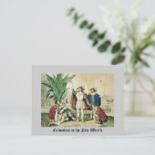 Columbus in de Nieuwe Wereld Briefkaart (Staand voorkant)