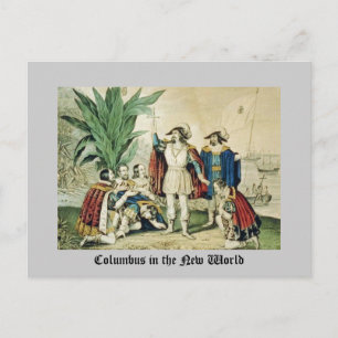 Columbus in de Nieuwe Wereld Briefkaart