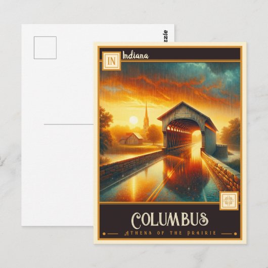Columbus, Indiana |  Briefkaart (Voorkant / Achterkant)