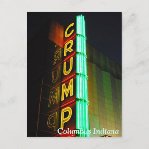 Columbus Indiana Crump Theatre Briefkaart